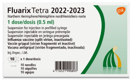 季節性流感疫苗(Fluarix Tetra)